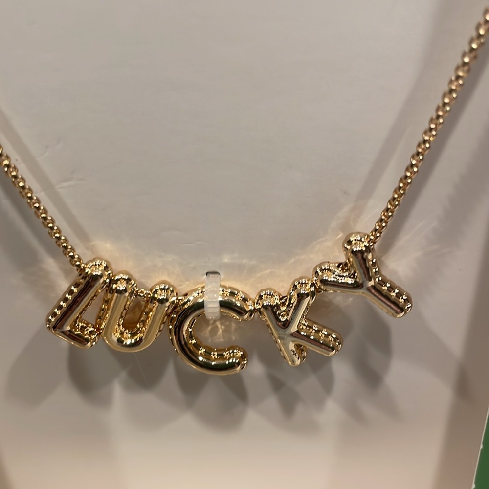 Kate Spade x Target NIB Gold 'Lucky' Charm Necklace - Picture 2 of 5